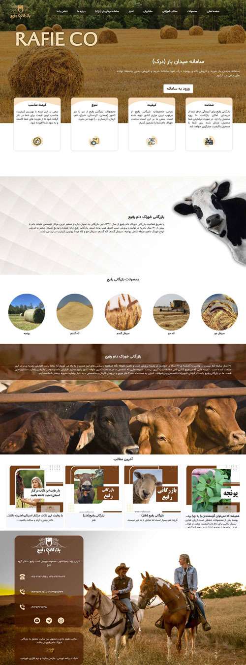 طراحی وب‌سایت بازرگانی رفیع